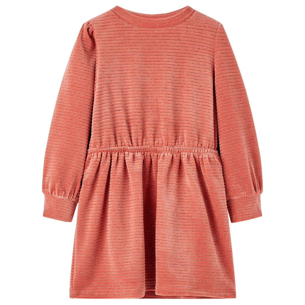 Kinderkleid Mit Langen Ärmeln Mittelrosa 92