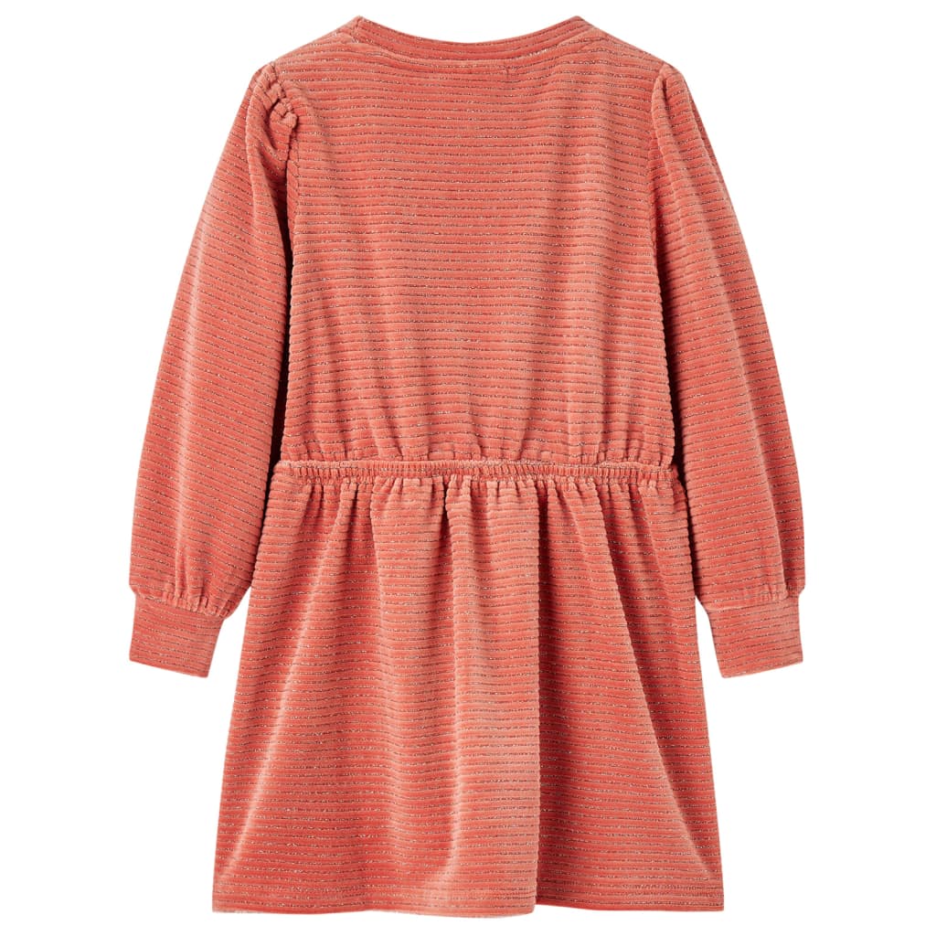 Kinderkleid Mit Langen Ärmeln Mittelrosa 92