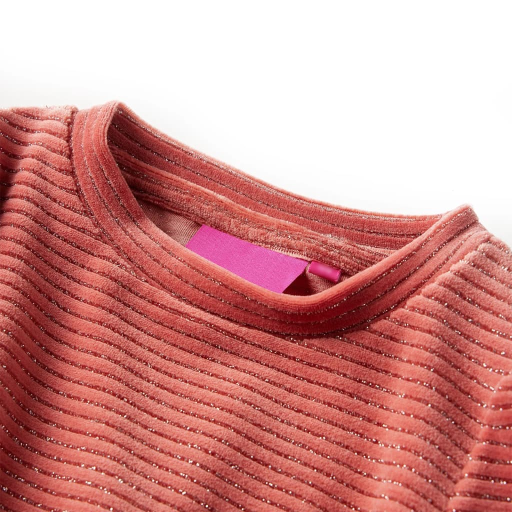 Kinderkleid Mit Langen Ärmeln Mittelrosa 92