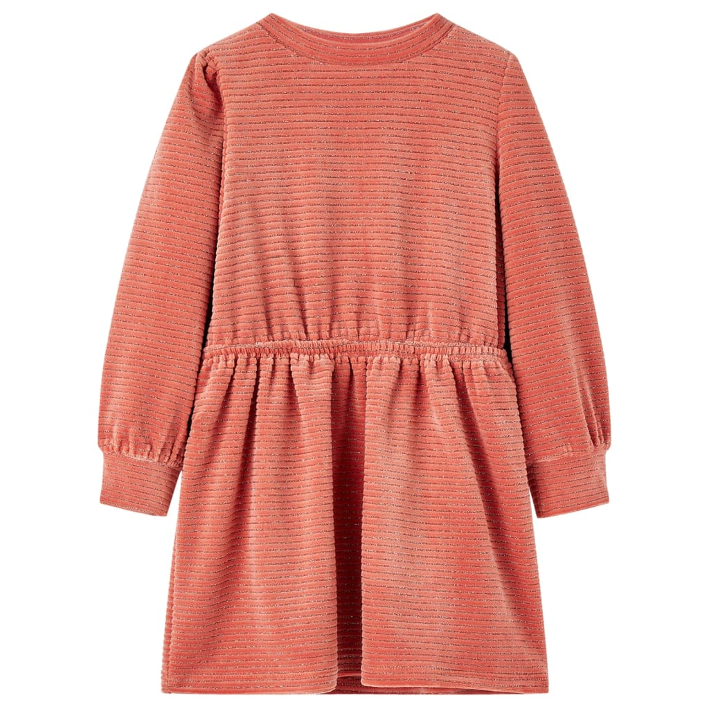 Kinderkleid Mit Langen Ärmeln Mittelrosa 92