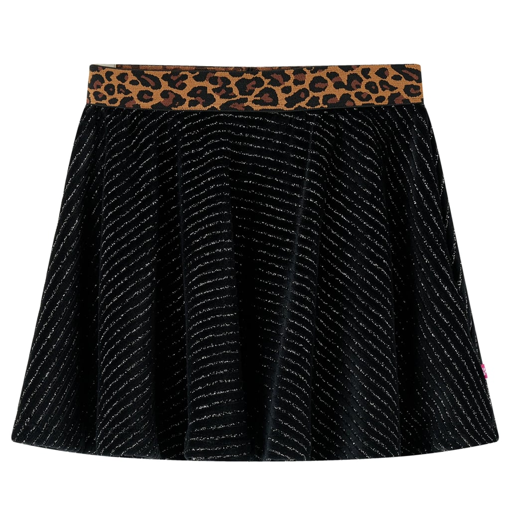 Kinderrock Mit Bund In Leopardenmuster Schwarz 128