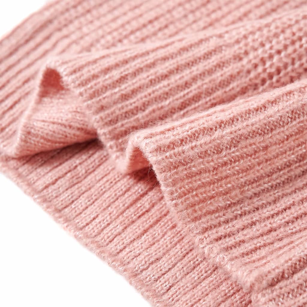 Kinder-Pulloverweste Gestrickt Hellrosa 116