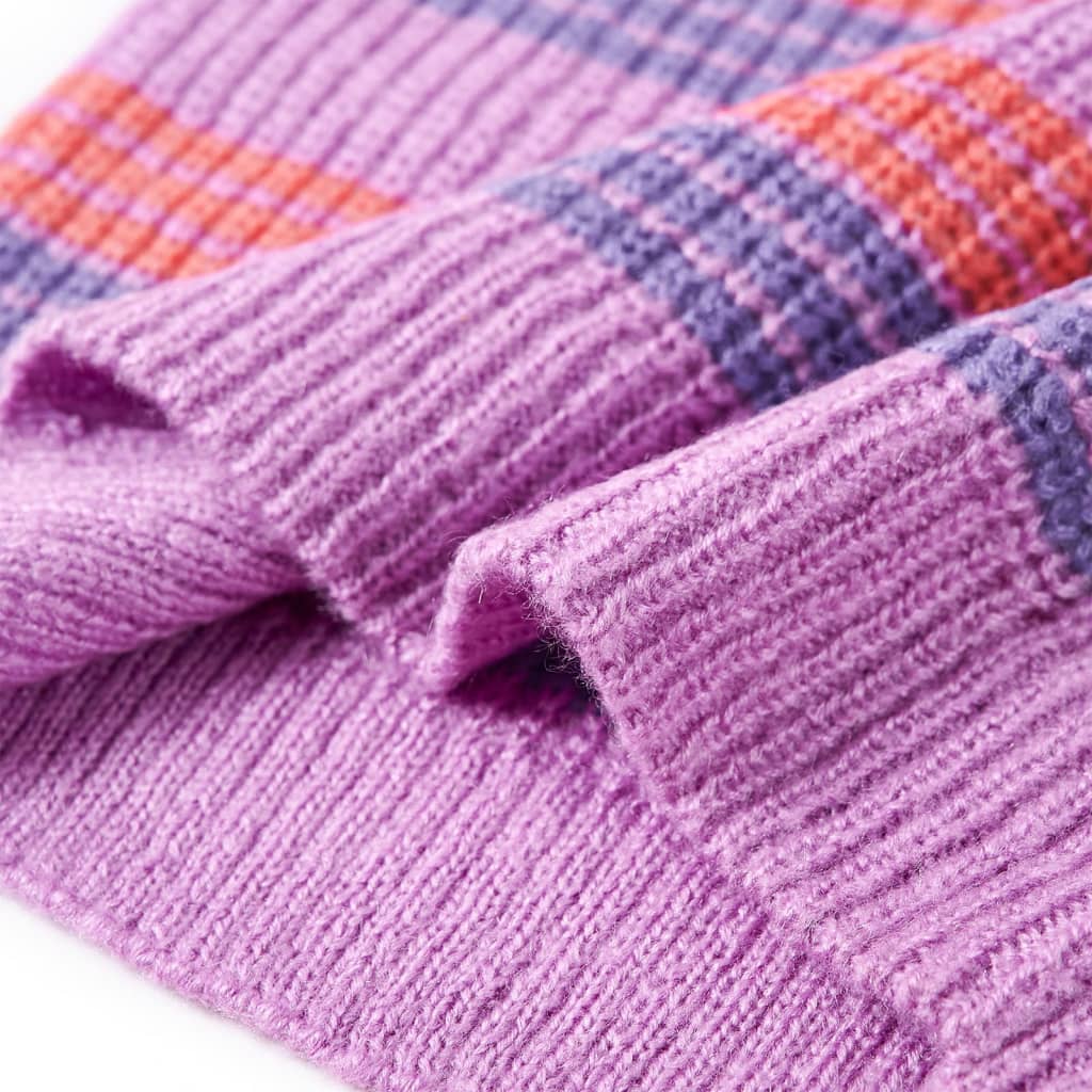 Kinderpullover Mit Streifen Gestrickt Lila Und Rosa 92
