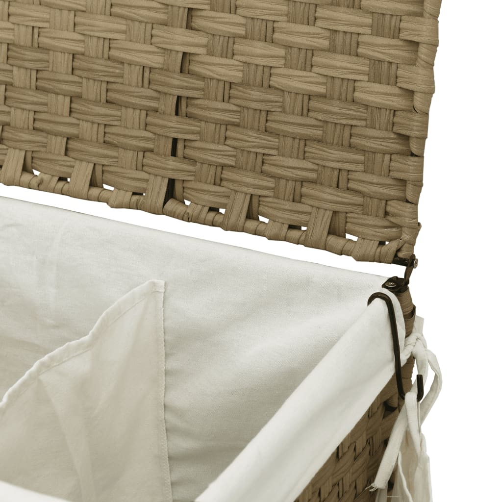 Wäschekorb Mit Rollen 60X35X60,5 Cm Rattan