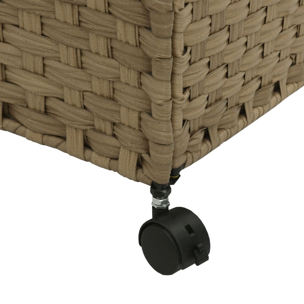 Wäschekorb Mit Rollen 60X35X60,5 Cm Rattan