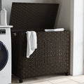Wäschekorb Mit Rollen 66X35X60 Cm Rattan