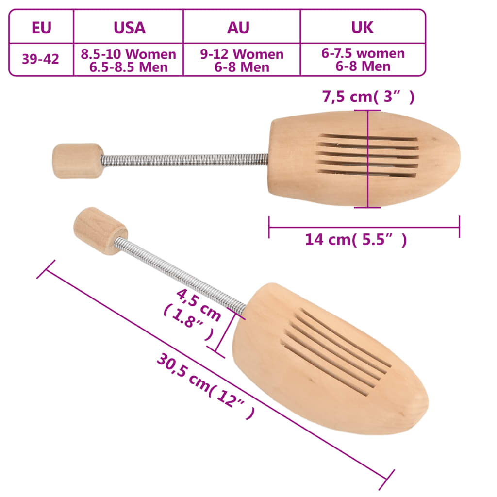 Schuhspanner 2 Paar Eu Massivholz Lotus
