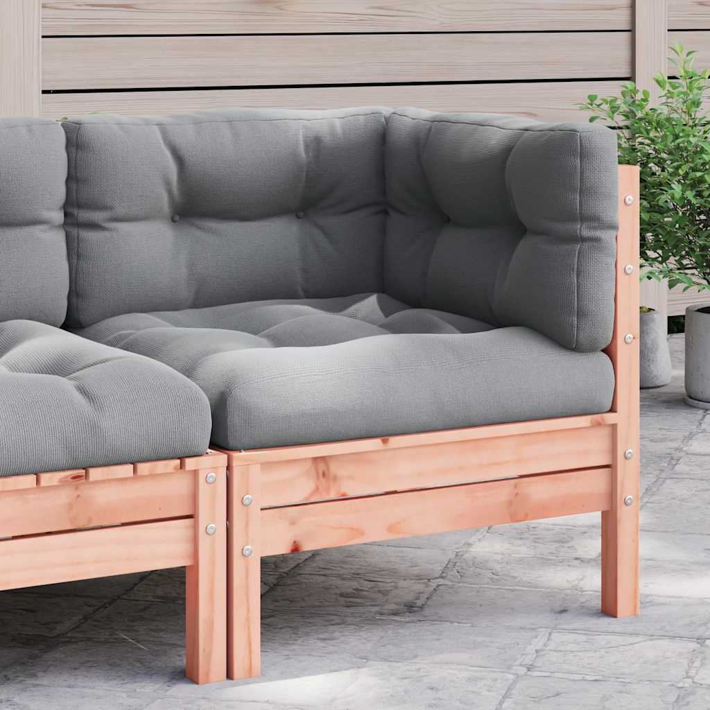 3-Tlg. Garten-Lounge-Set Mit Kissen In Creme Massivholz Kiefer