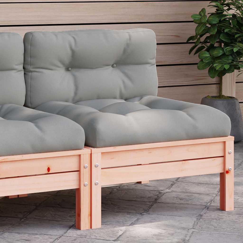 3-Tlg. Garten-Lounge-Set Mit Kissen In Creme Massivholz Kiefer