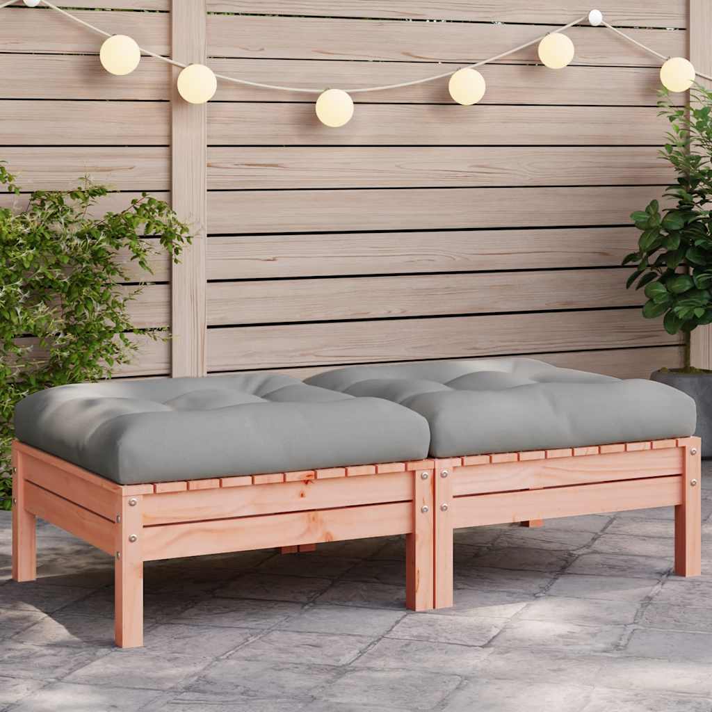 3-Tlg. Garten-Lounge-Set Mit Kissen In Creme Massivholz Kiefer
