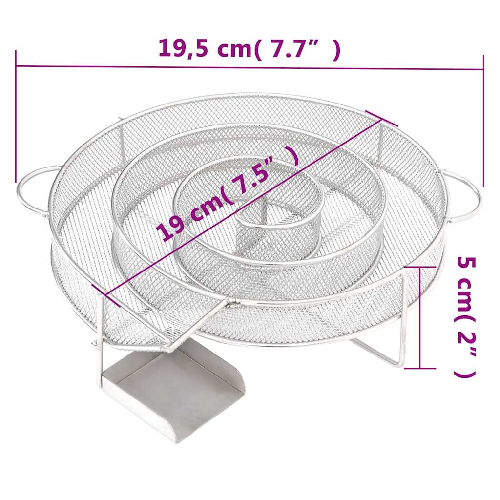 Kaltrauchgenerator Rund 19,5 Cm Edelstahl
