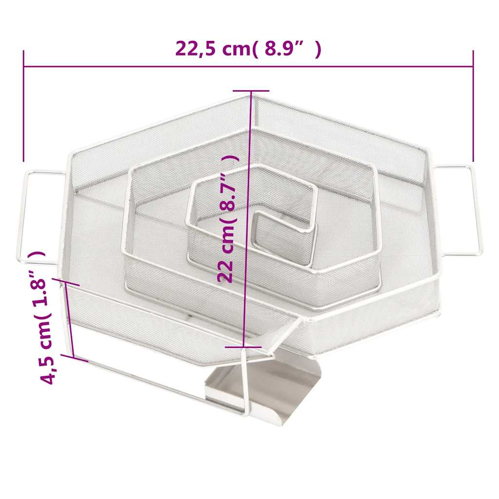 Kaltrauchgenerator 6-Seitig 22,5 Cm Edelstahl