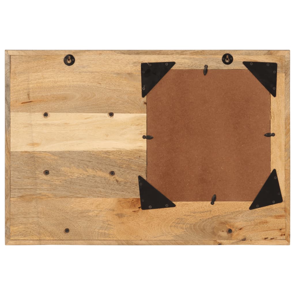 Spiegel Mit Ablagen 80X8X55 Cm Glas Und Massivholz Mango