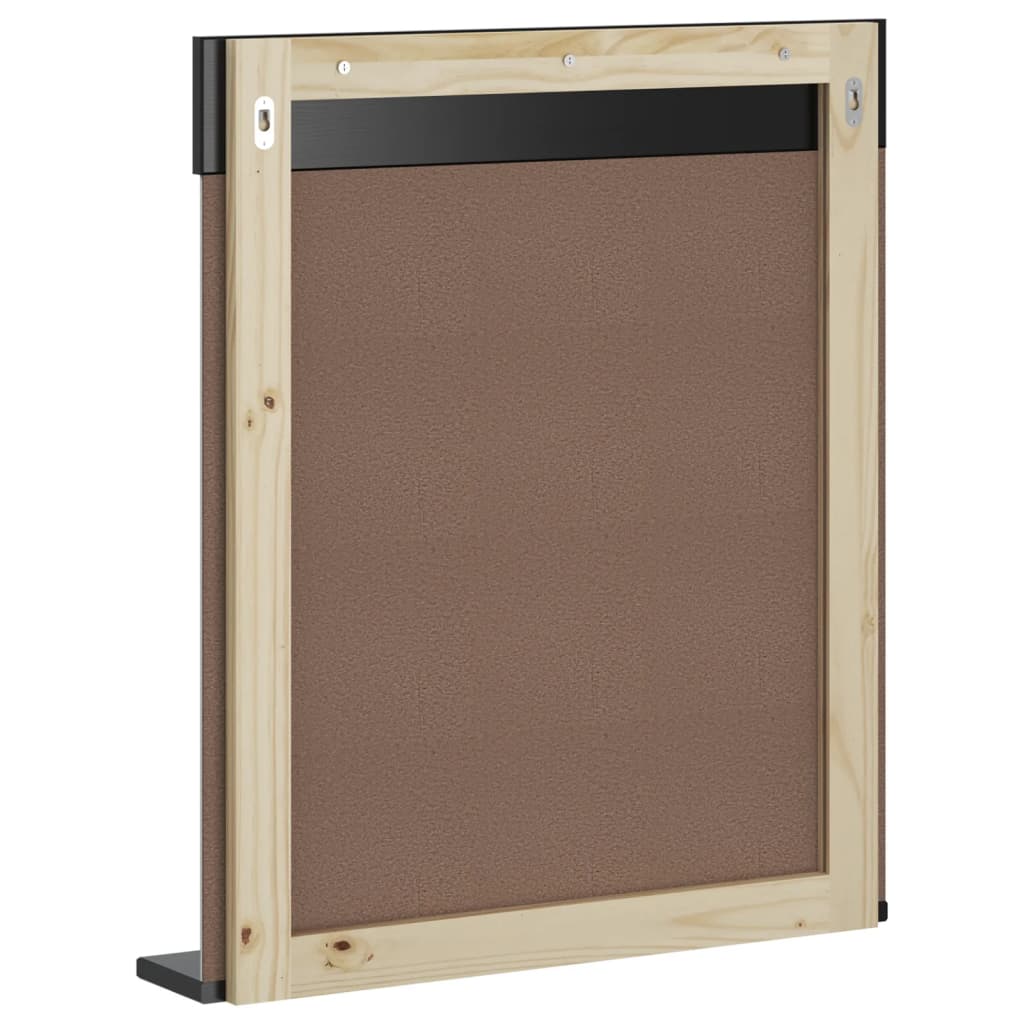 Badspiegel Mit Ablage Berg 60X12X70 Cm Massivholz