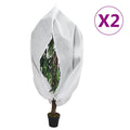 Wintervlies Mit Reißverschluss 2 Stk. 70 G/M² 1X1,55 M Weiß