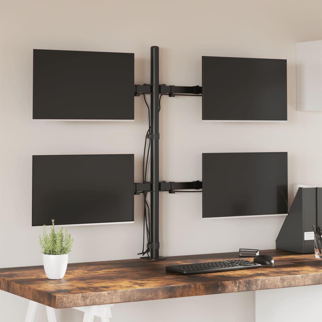 Monitorhalterung Schwarz Stahl Vesa 75/100 Mm