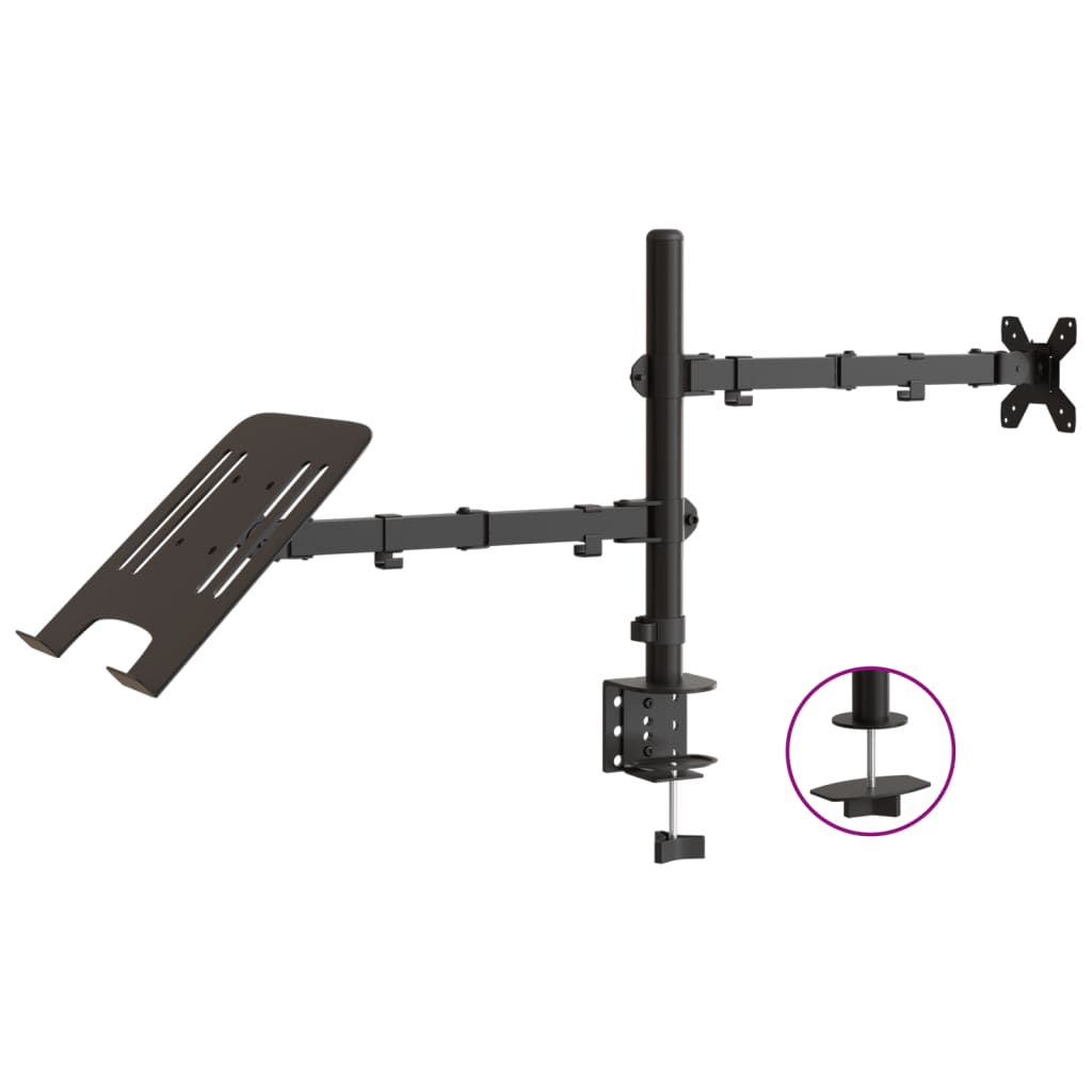 Monitorhalterung Schwarz Stahl Vesa 75/100 Mm