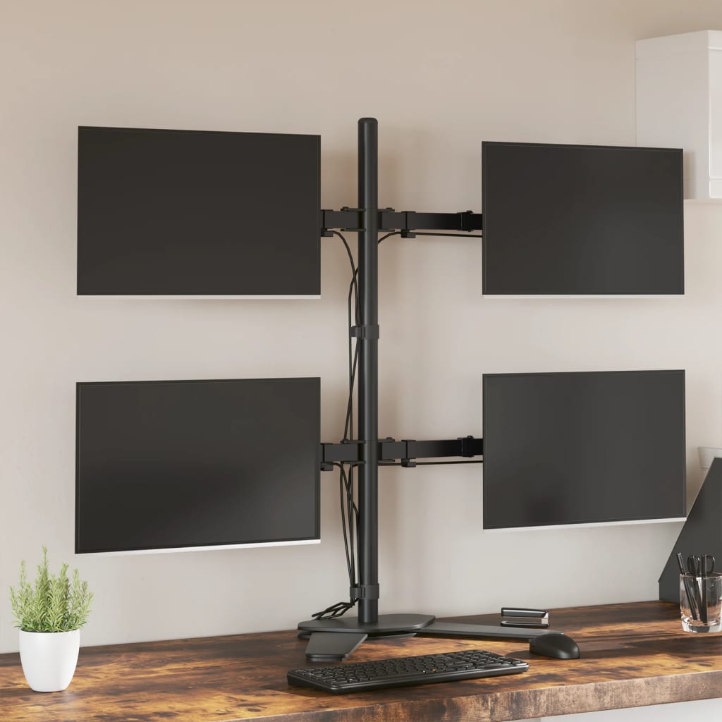 Monitorhalterung Schwarz Stahl Vesa 75/100 Mm