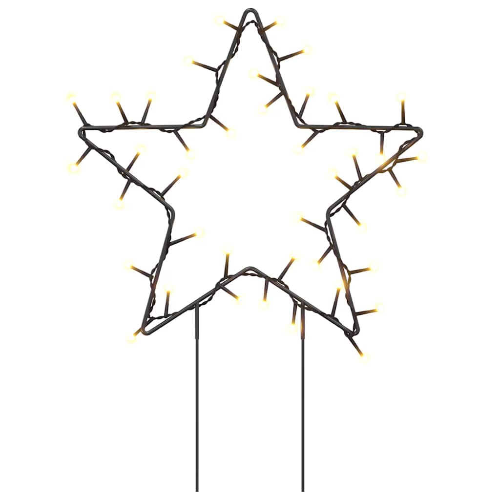 Weihnachtssterne Mit Erdspießen 3 Stk. 50 Leds 29 Cm