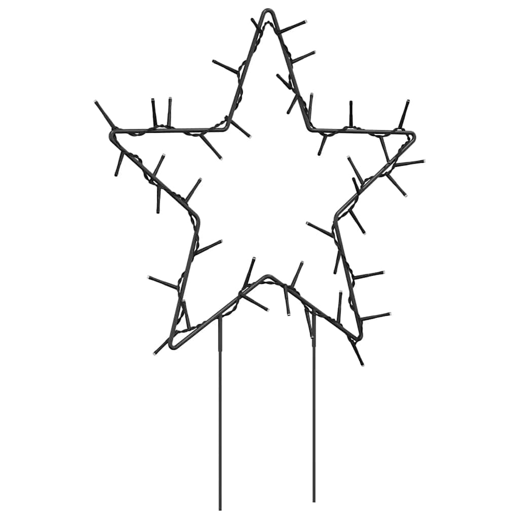 Weihnachtssterne Mit Erdspießen 3 Stk. 50 Leds 29 Cm