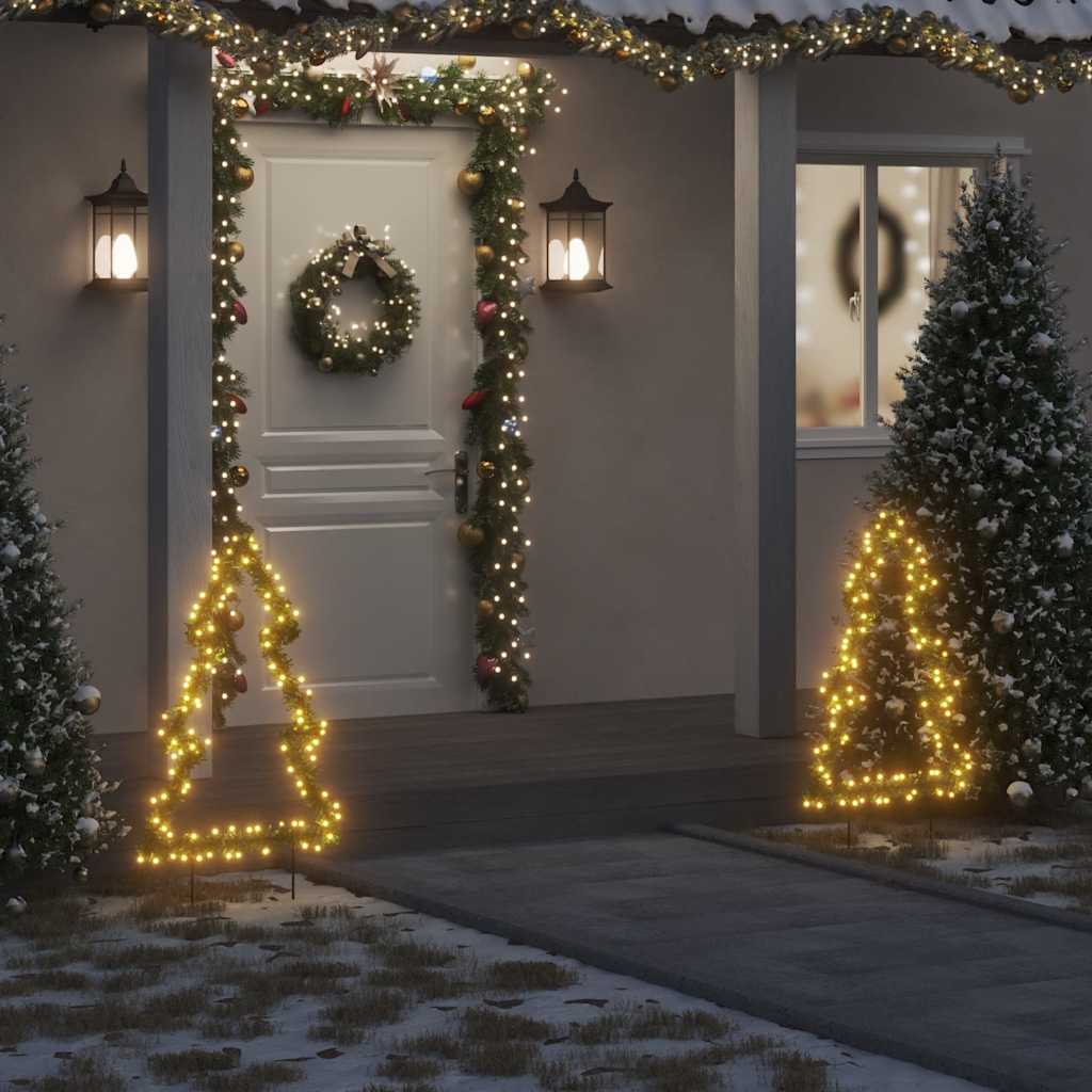 Weihnachtsbaum Mit Erdspießen Und 115 Leds 90 Cm