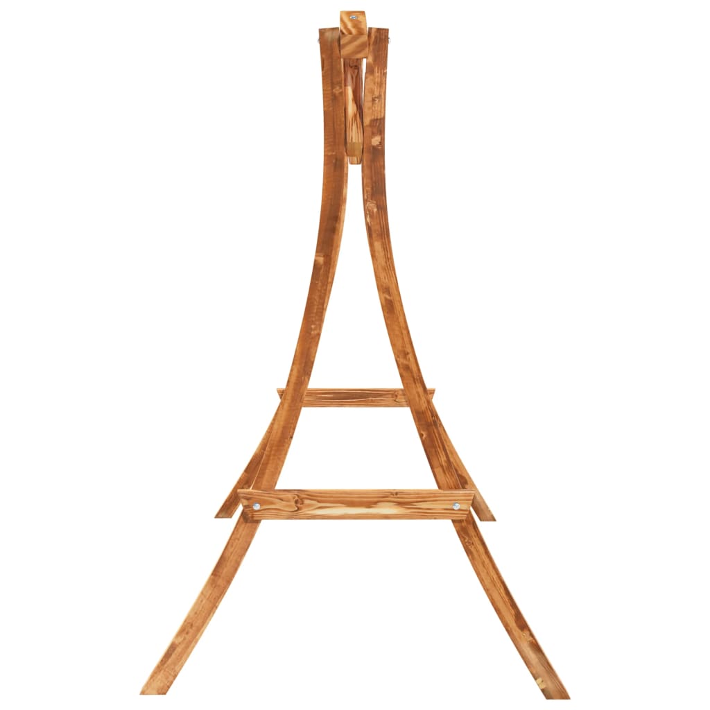 Hollywoodschaukel Mit Auflage Massivholz Fichte Mit Teak-Finish