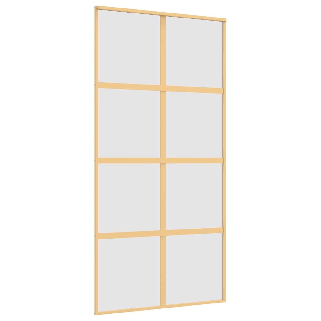 Schiebetür En 102,5X205 Cm Matt Esg-Glas Und Aluminium Gold