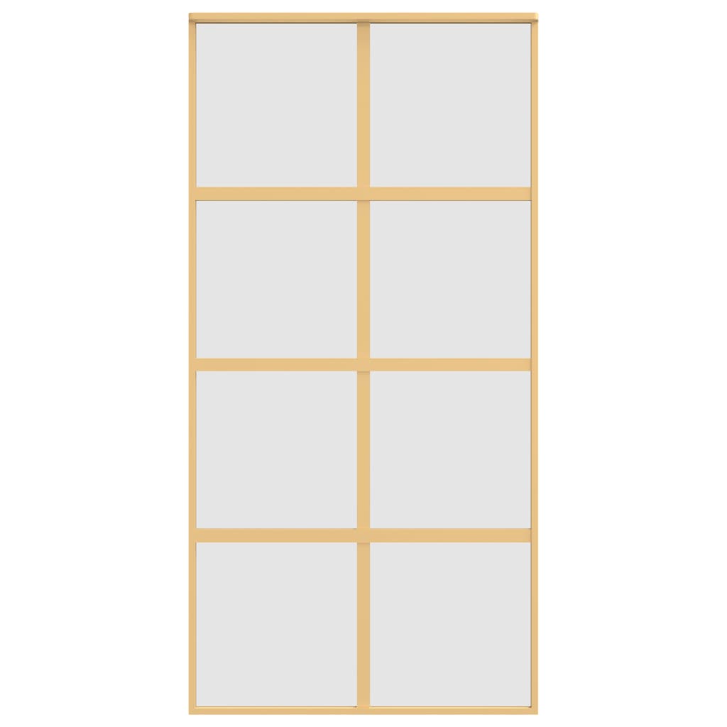 Schiebetür En 102,5X205 Cm Matt Esg-Glas Und Aluminium Gold