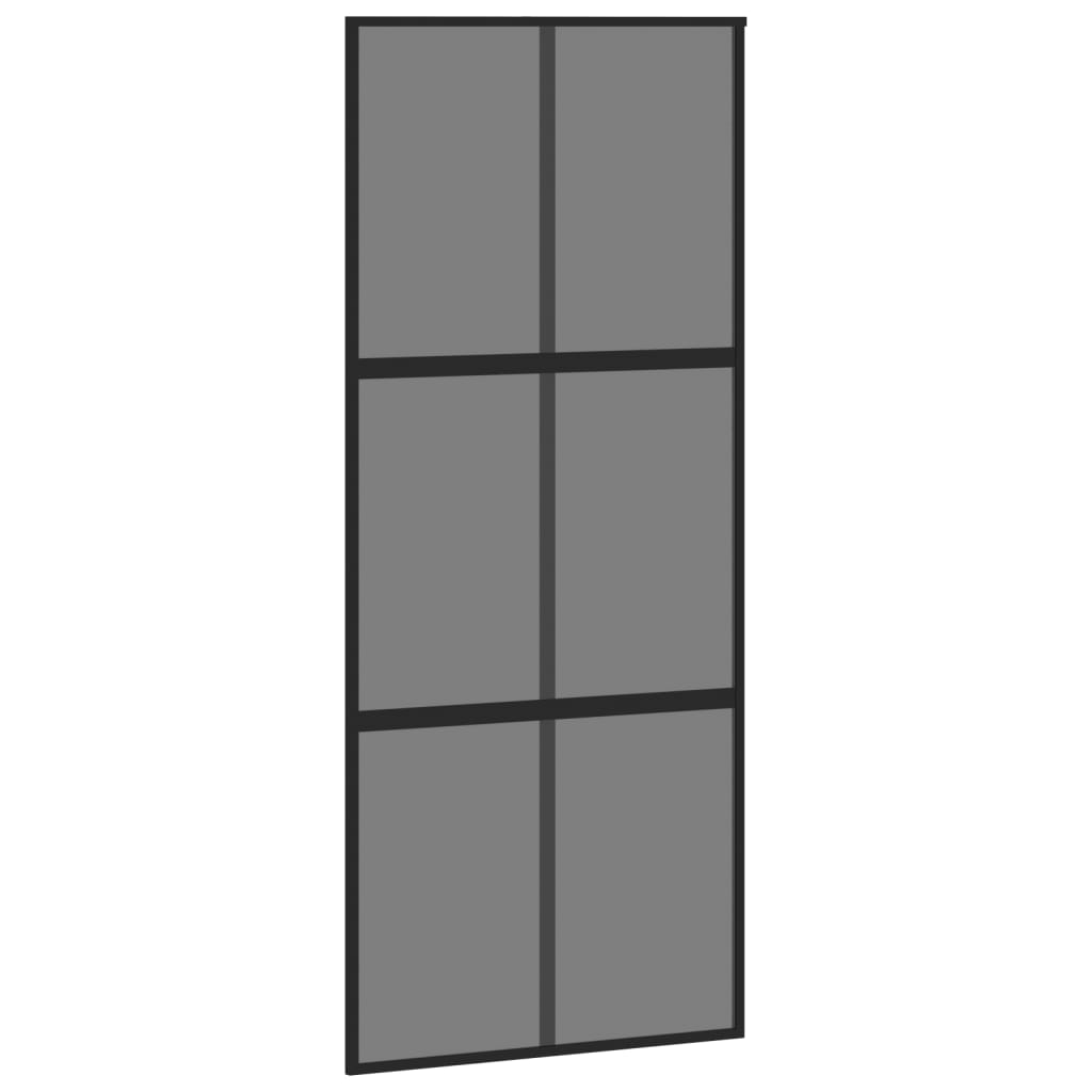 Schiebetür Hartglas Und Aluminium Schwarz