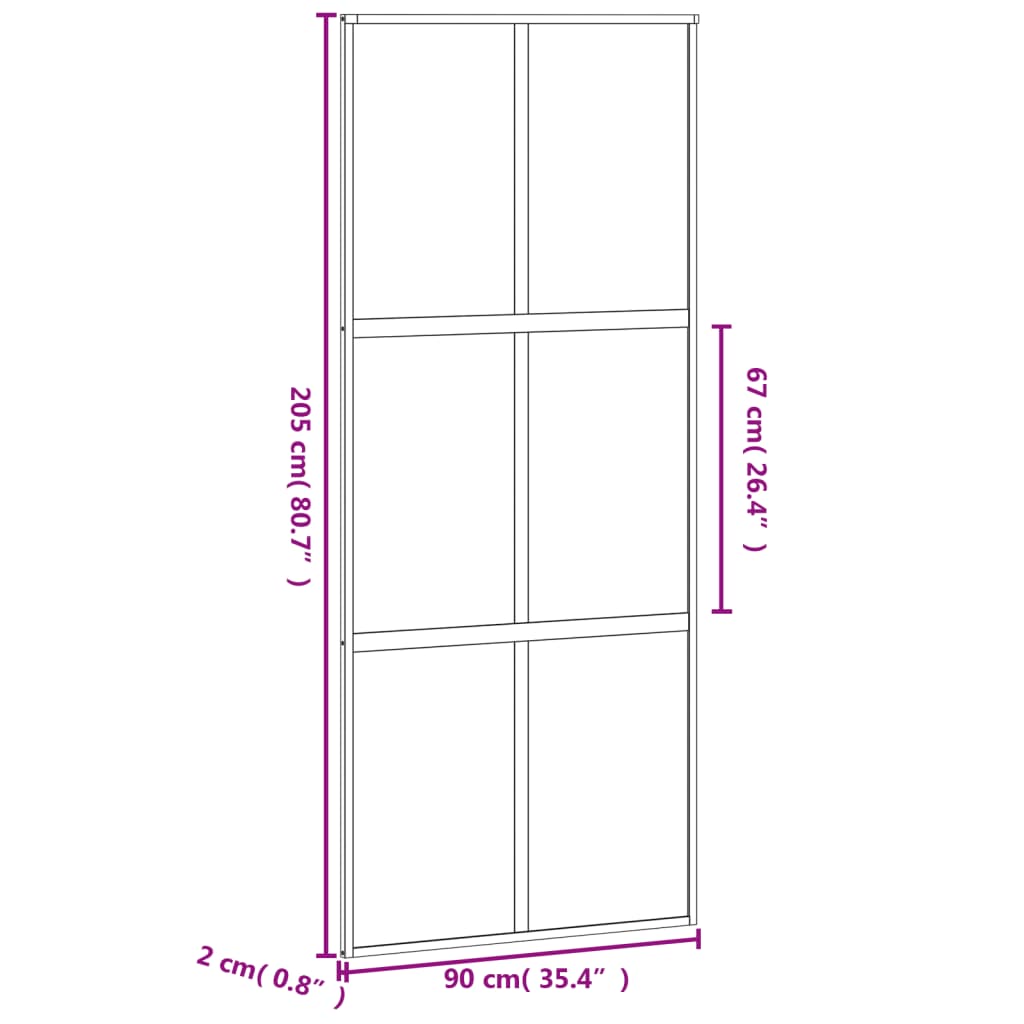 Schiebetür Hartglas Und Aluminium Schwarz