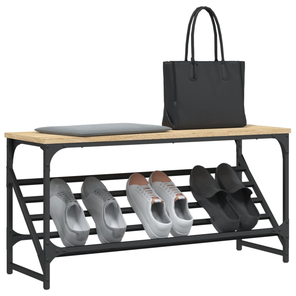 Schuhregal Sonoma-Eiche 90X30X Holzwerkstoff Sonoma Eiche