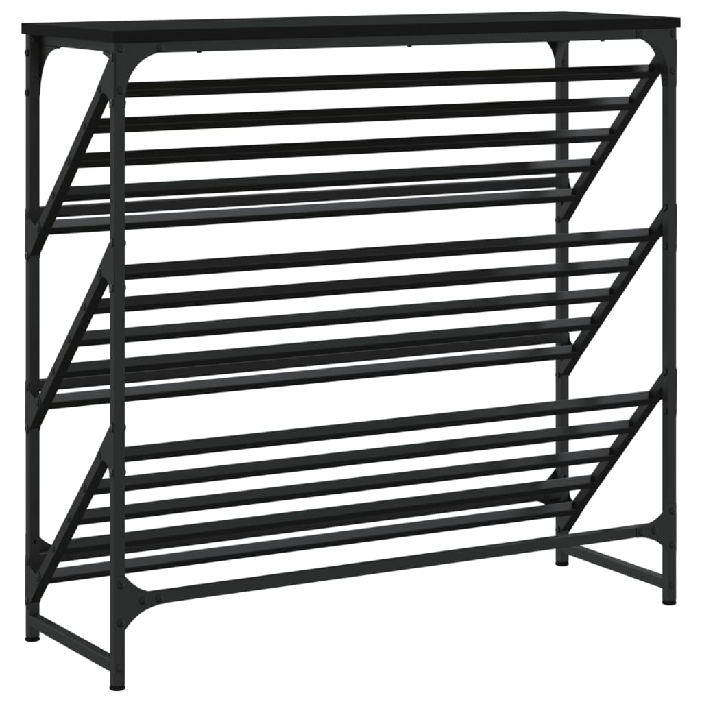 Schuhregal 90X30X Holzwerkstoff Schwarz