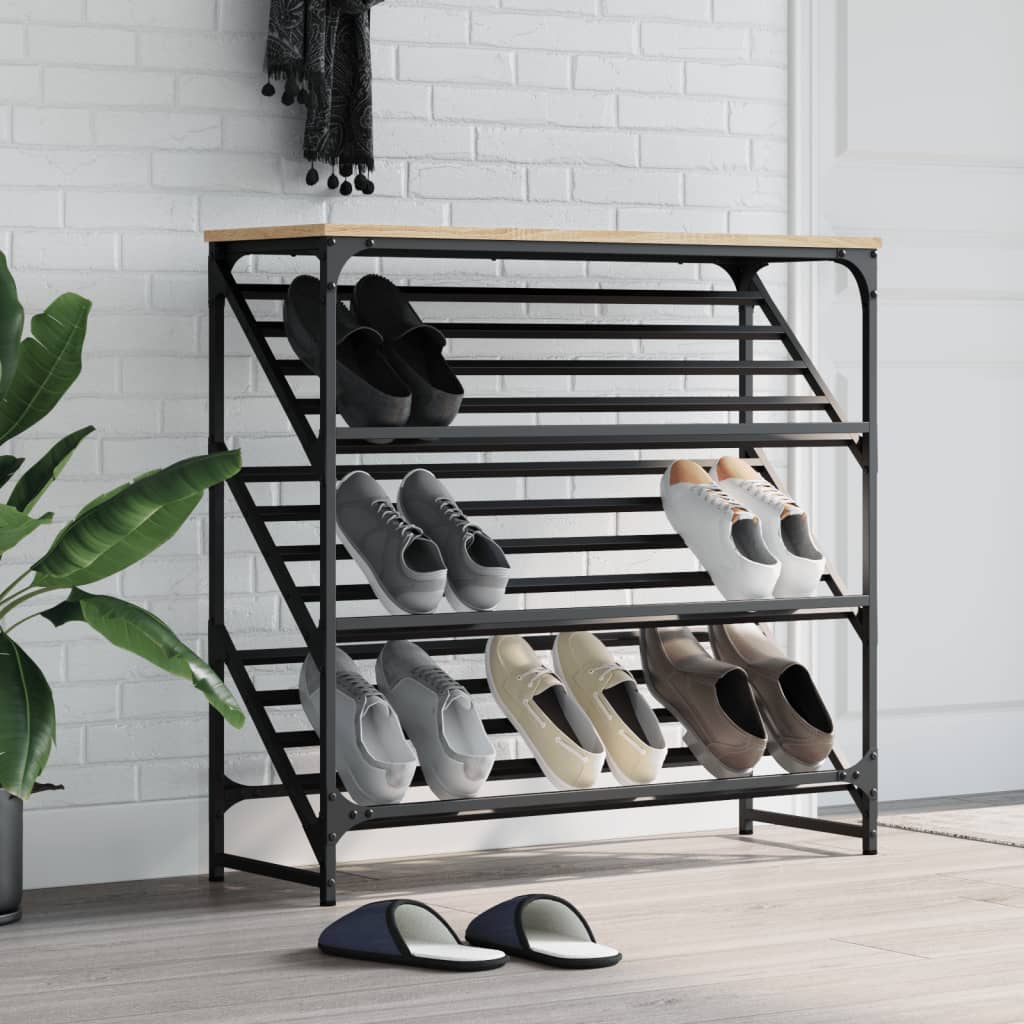 Schuhregal Sonoma-Eiche 90X30X Holzwerkstoff Sonoma Eiche
