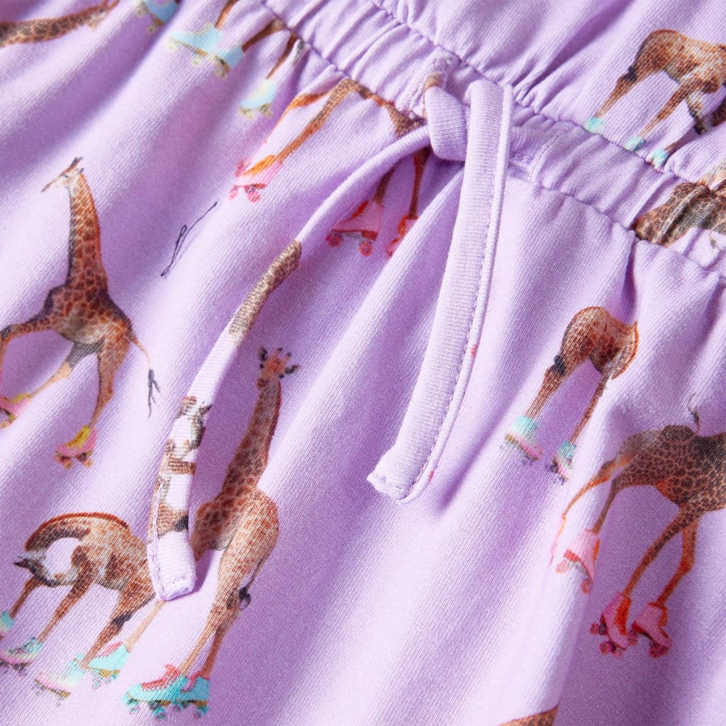 Kinderkleid Mit Rüschenärmeln Und Taillenband Lila 140