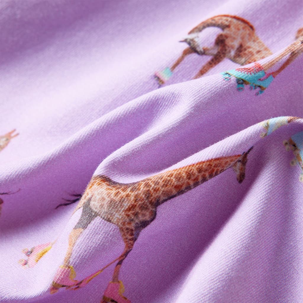 Kinderkleid Mit Rüschenärmeln Und Taillenband Lila 140