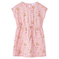 Kinderkleid Mit Taillenband Hellorange 140