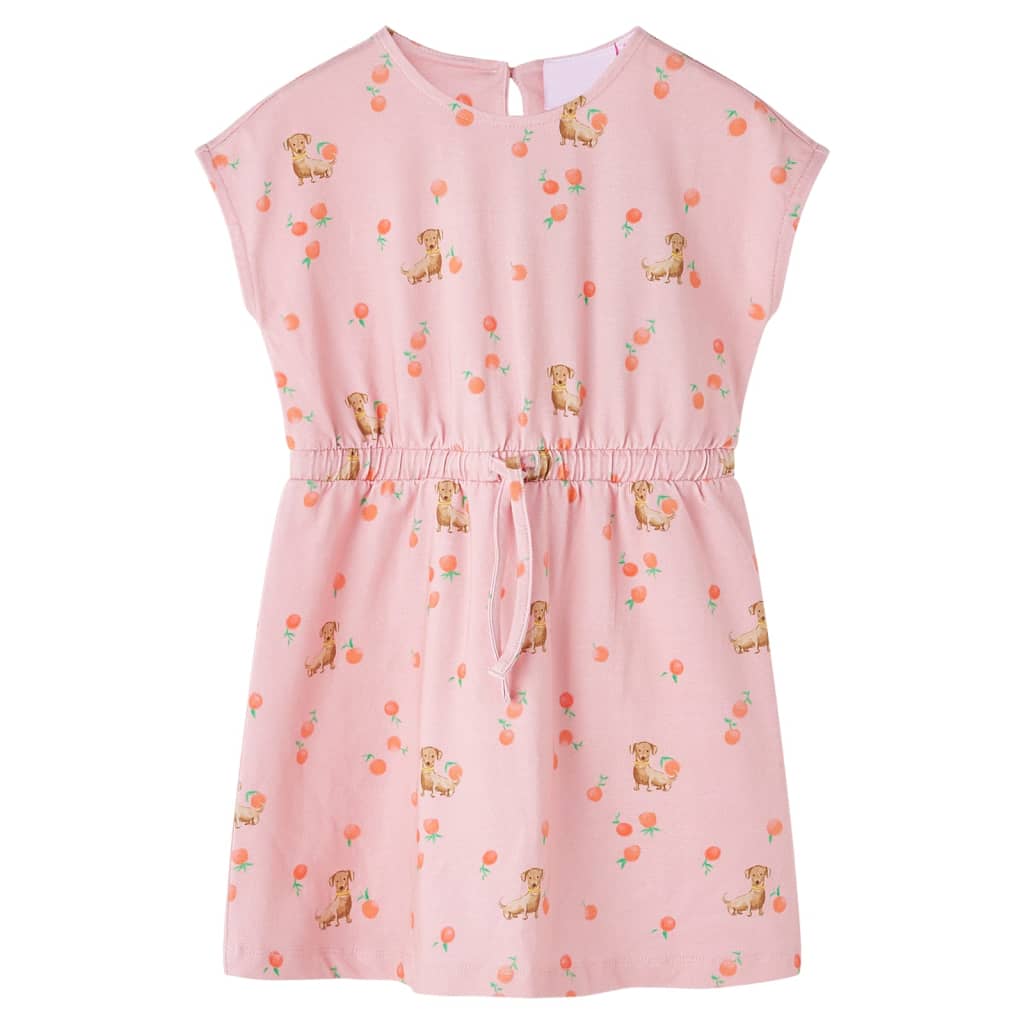Kinderkleid Mit Taillenband Hellorange 140