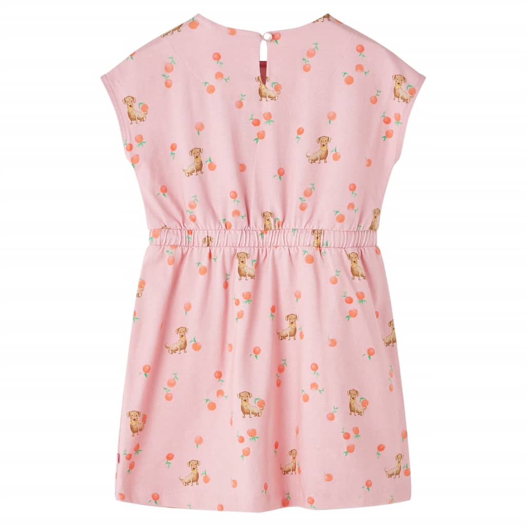 Kinderkleid Mit Taillenband Hellorange 140