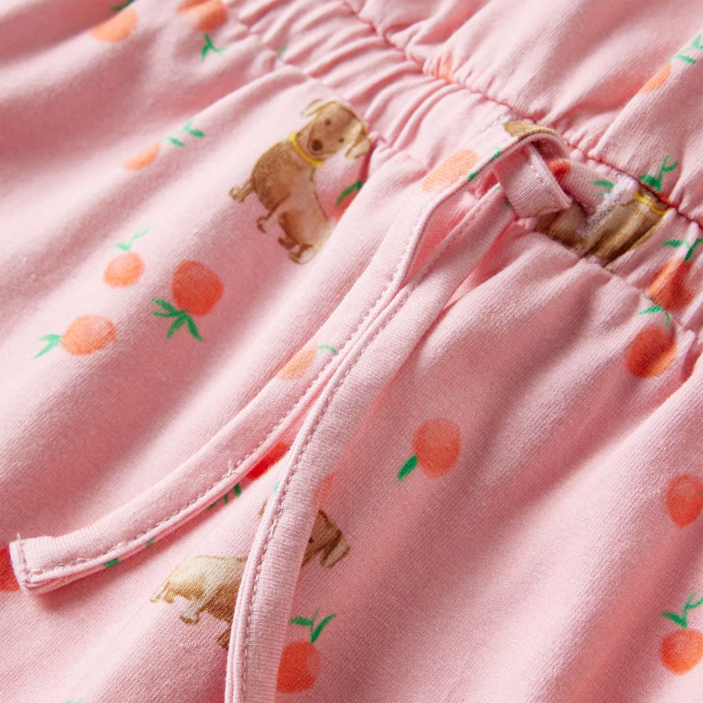 Kinderkleid Mit Taillenband Hellorange 140