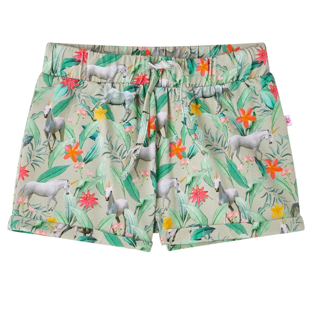 Kindershorts Mit Kordelzug Hellkhaki 116