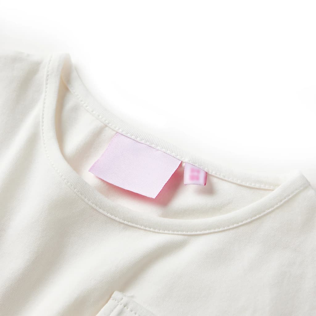 Kinderkleid Mit Kurzen Ärmeln Ecru 128