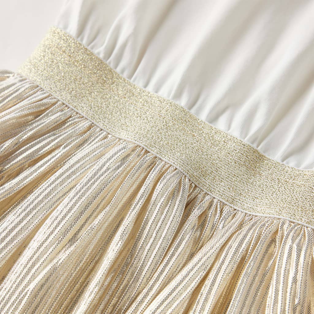Kinderkleid Mit Kurzen Ärmeln Ecru 128