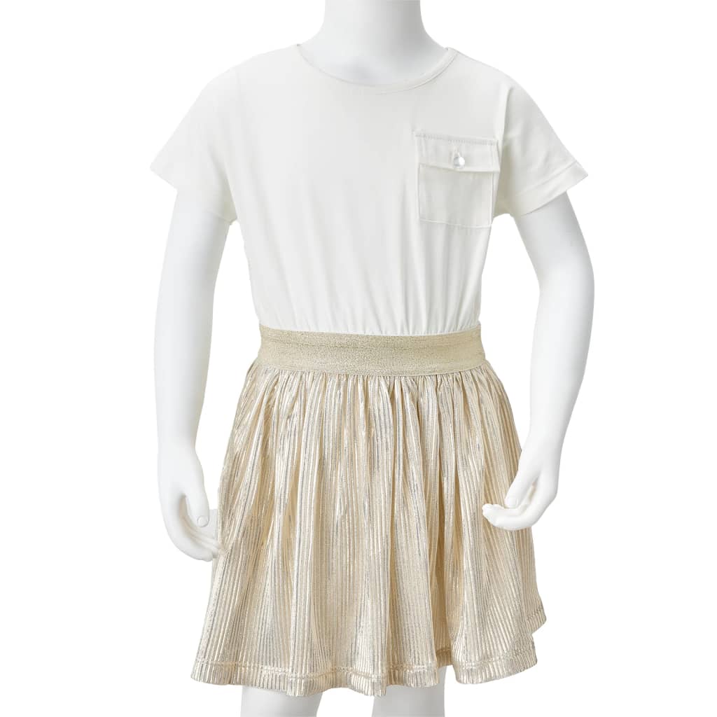 Kinderkleid Mit Kurzen Ärmeln Ecru 128