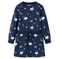 Kinderkleid Mit Langen Ärmeln Marineblau 128