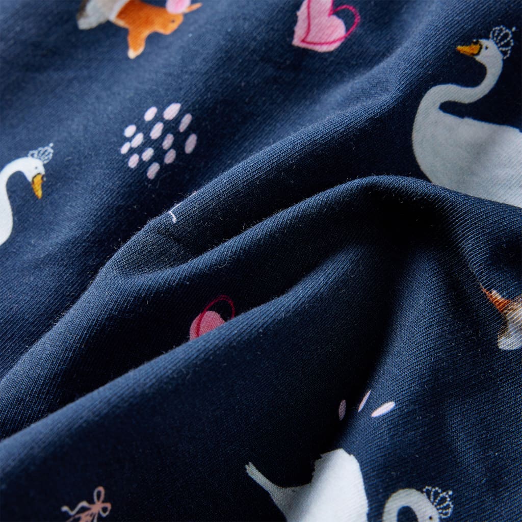Kinderkleid Mit Langen Ärmeln Marineblau 128