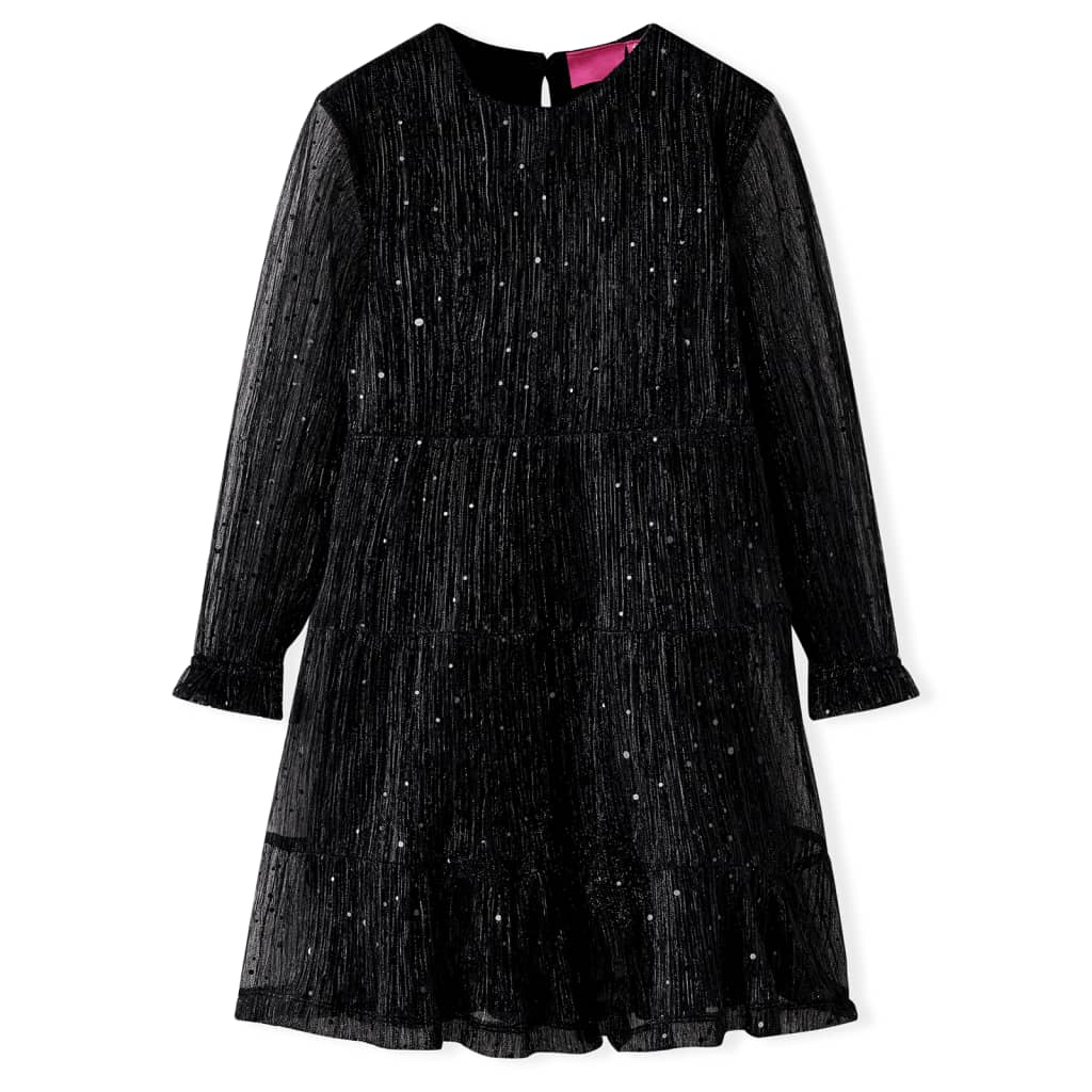 Kinderkleid Mit Langen Ärmeln Schwarz 104