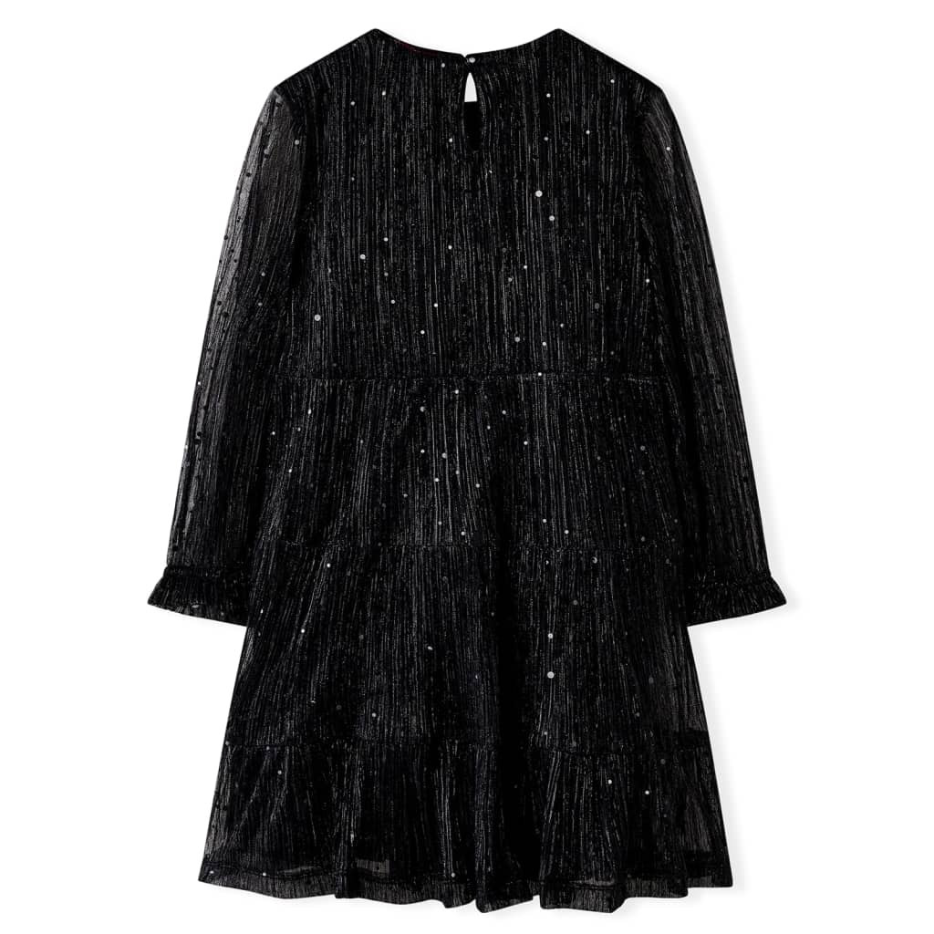 Kinderkleid Mit Langen Ärmeln Schwarz 104