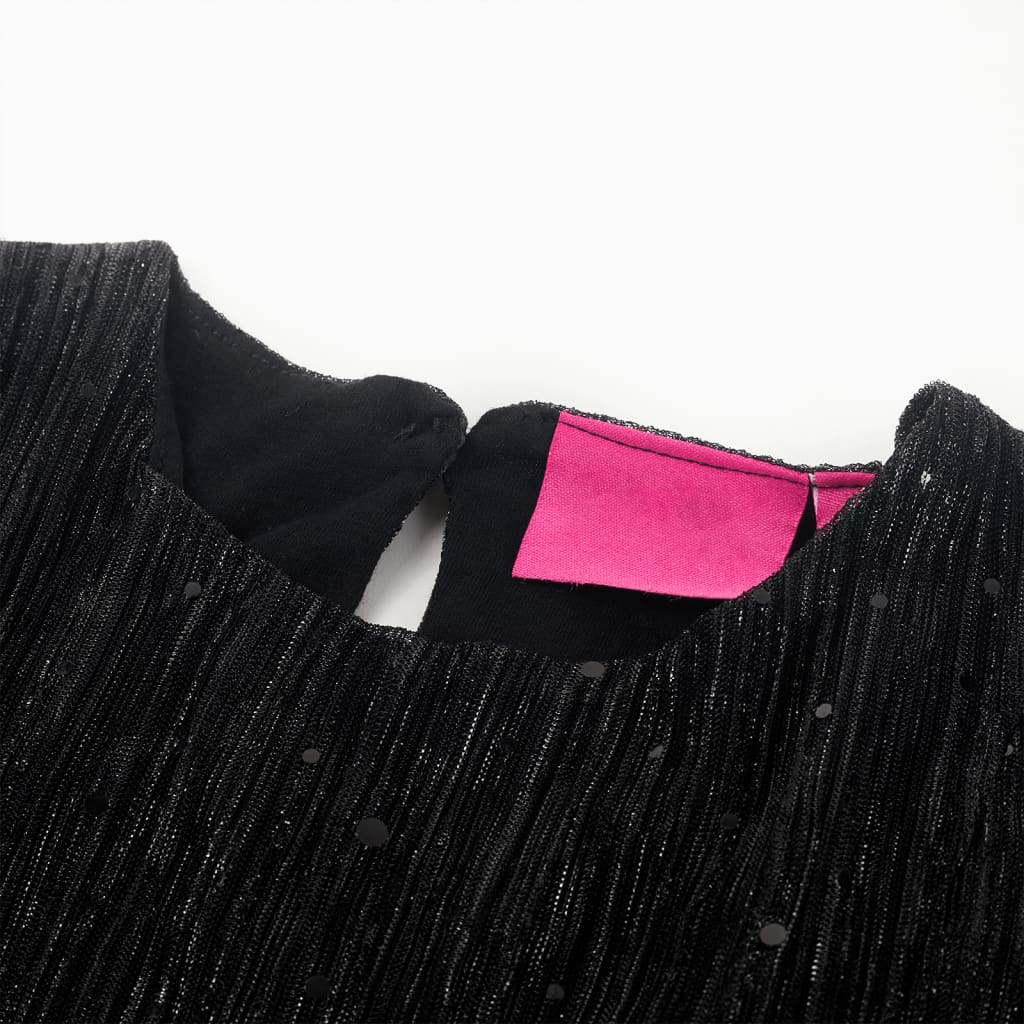 Kinderkleid Mit Langen Ärmeln Schwarz 104