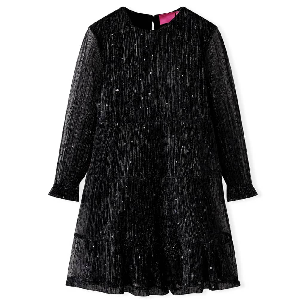 Kinderkleid Mit Langen Ärmeln Schwarz 104