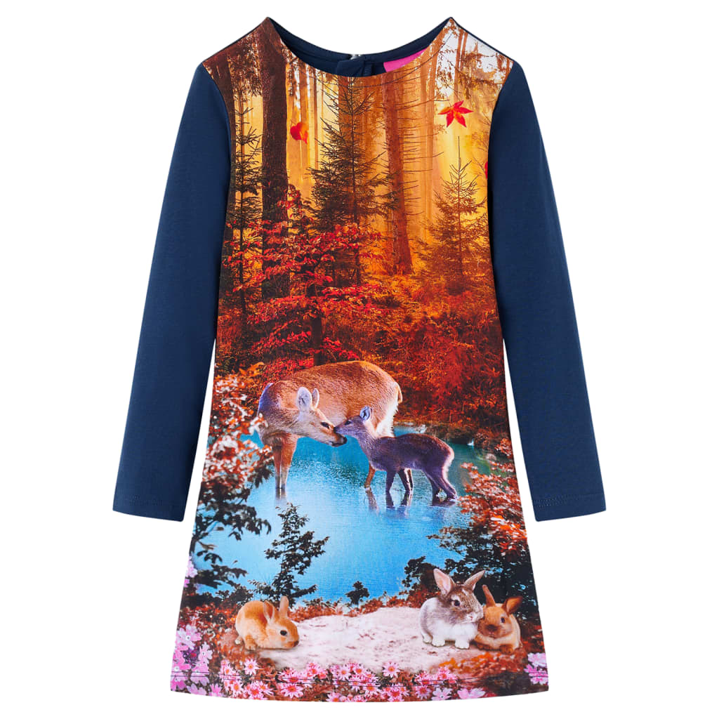 Kinderkleid Mit Langen Ärmeln 140